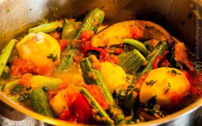 Φασολάκια με λαχανικά στην κατσαρόλα (vegan)