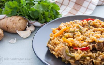 Ριζότο με τζίντζερ και φρέσκο κόλιανδρο