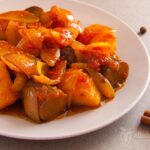 Eggplant & potatoes stew. Vegan recipe
