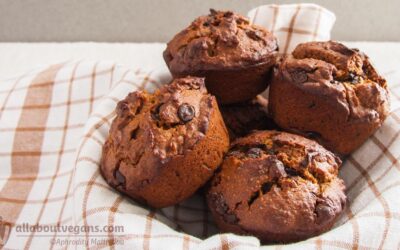 Υπέροχα vegan σοκολατένια muffins με φυστικοβούτυρο