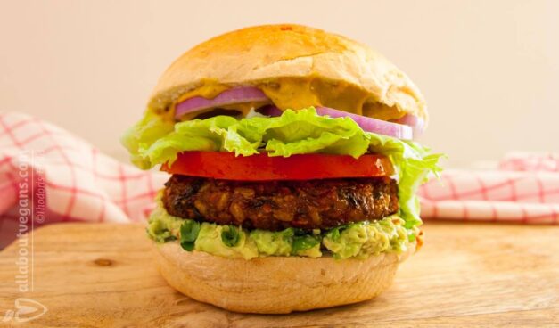 The ultimate Vegan Burger! Yummy, hearty and nutritious!