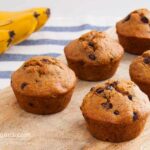 Photo of banana muffins. A vegan recipe from allaboutvegans.com.