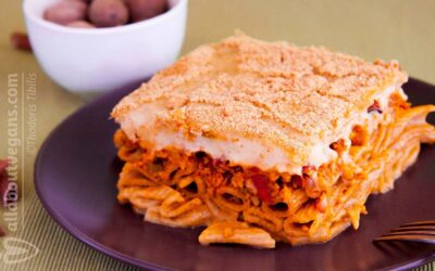 Vegan παστίτσιο με μπεσαμέλ από γάλα αμυγδάλου και ελαιόλαδο