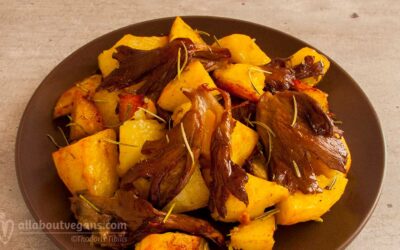 Μανιτάρια πλευρώτους στο φούρνο με πατάτες