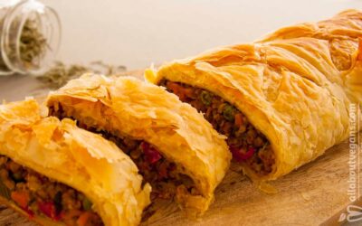 Πεντανόστιμο βίγκαν Wellington (γεμιστό ρολό με λαχανικά, φακές και ξηρούς καρπούς)