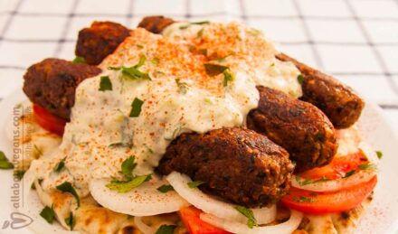Fasting lentil and mushroom kebab (vegan)