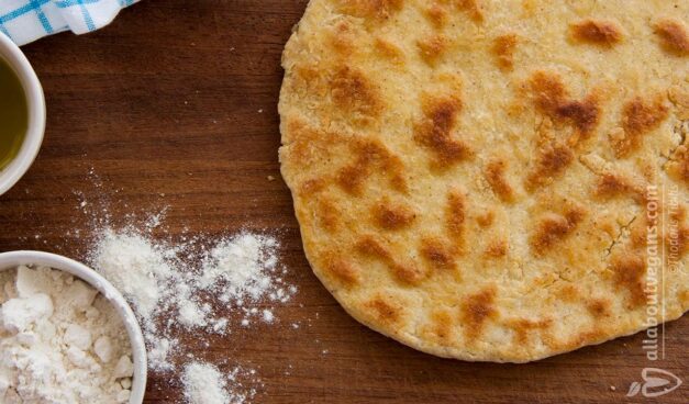 Homemade fried bread with only a few drops of olive oil