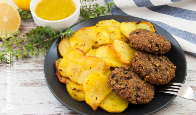 Vegan μπιφτέκια φούρνου (με μαύρα φασόλια και ρεβίθια)